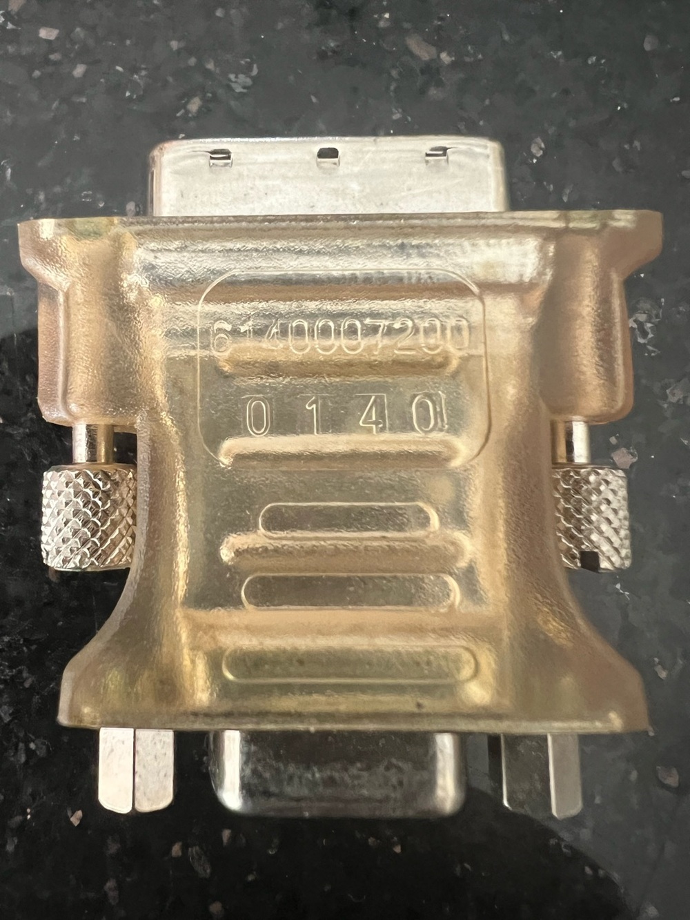 OEM ATI DVI to VGA Adapter Gold Translucent 6140007200 Untested